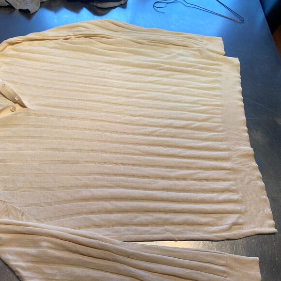 CANALI Men's Long Sleeve Polo Shirt.  Made in Italy. Size: 54 EU  /  44 US - Picture 15 of 16